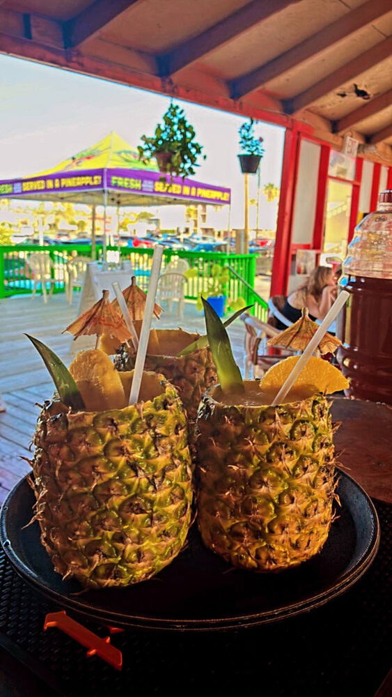 Our famous pineapple coladas